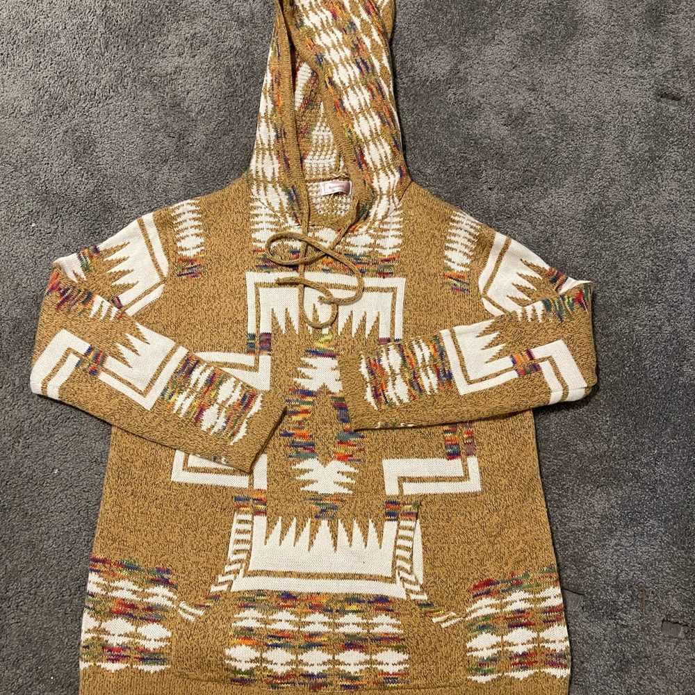 Women's Patterned Hoodie Sweater